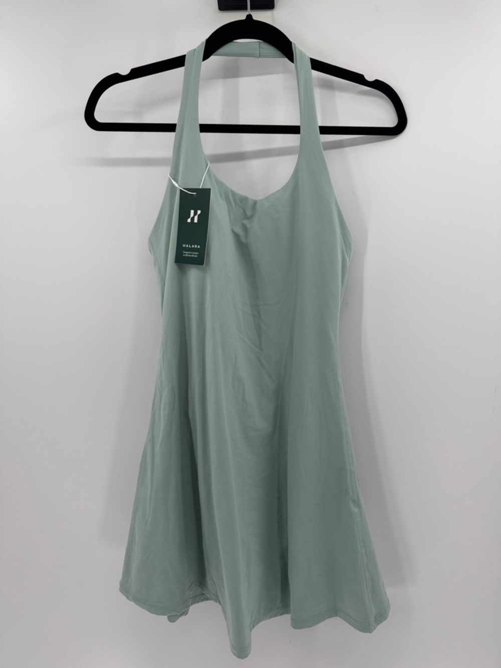 Halter Athletic Sage Green Mini Dress